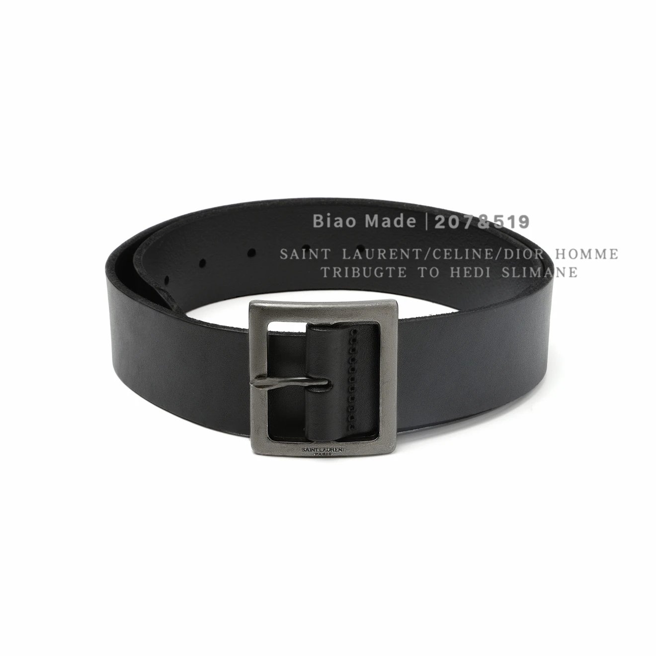 [In Stock] Biao Final Edition Square Buckle Belt Full Size In Stock - Buckle Needs No Introduction, The Best on the Market - Accurate Antique Silver Restores Authentic Vintage Feel - Top Grain Cowhide Strap with Handmade Wrinkled Distressed Finish - Item Number and Steel Stamp Match Authentic