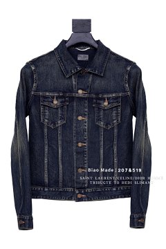 【 In Stock 】 Biao 13FW Original Year Denim Jacket pays tribute to the most beautiful washed denim jacket from the Hedi period