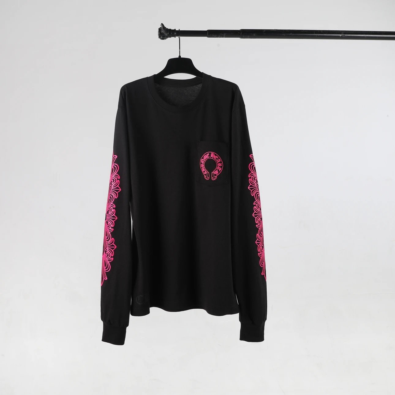 CH Black Pink Horseshoe Sword Printed Long Sleeve