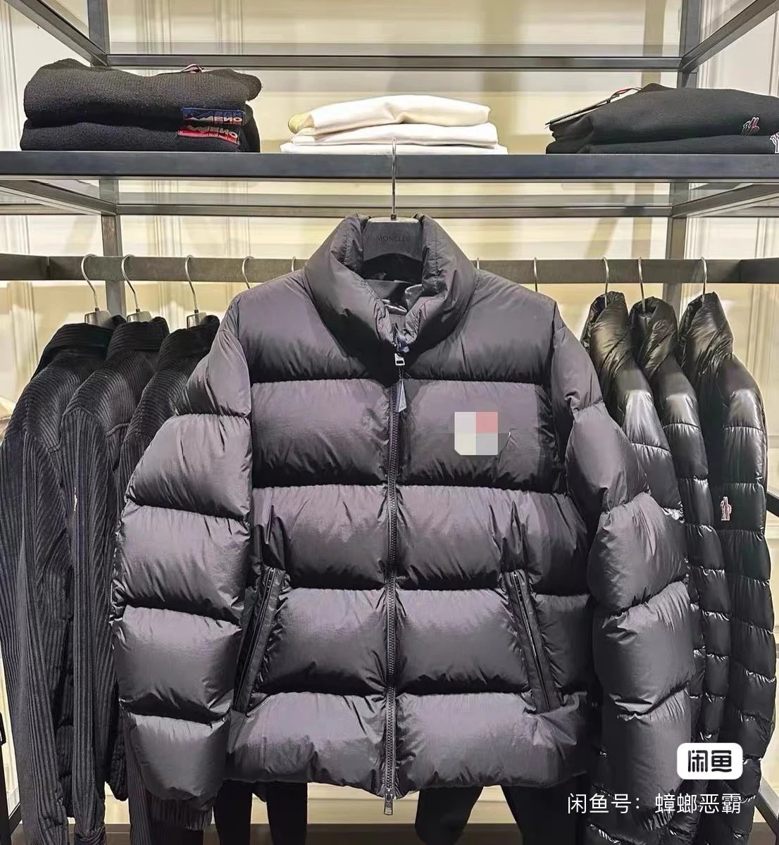 (11.5) 718 Brand [Exclusive In Stock!!! Classic Remake / Heavyweight 95 White Goose Down] Down Jacket with Classic Emblem in Black – Versatile, Ready to Ship, Essential for Cold Winter