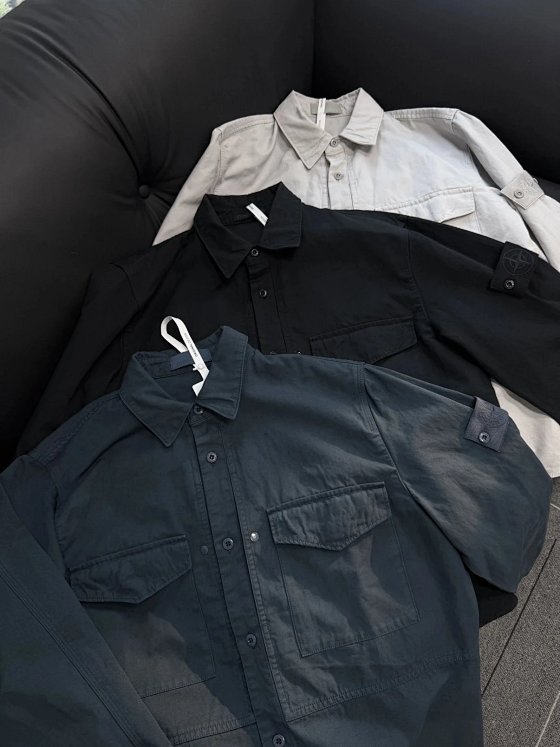 In Stock JUDX / Si Island 26 New Wide Linen-Cotton Blend Stiff Breathable Shirt Jacket Garment-Dyed