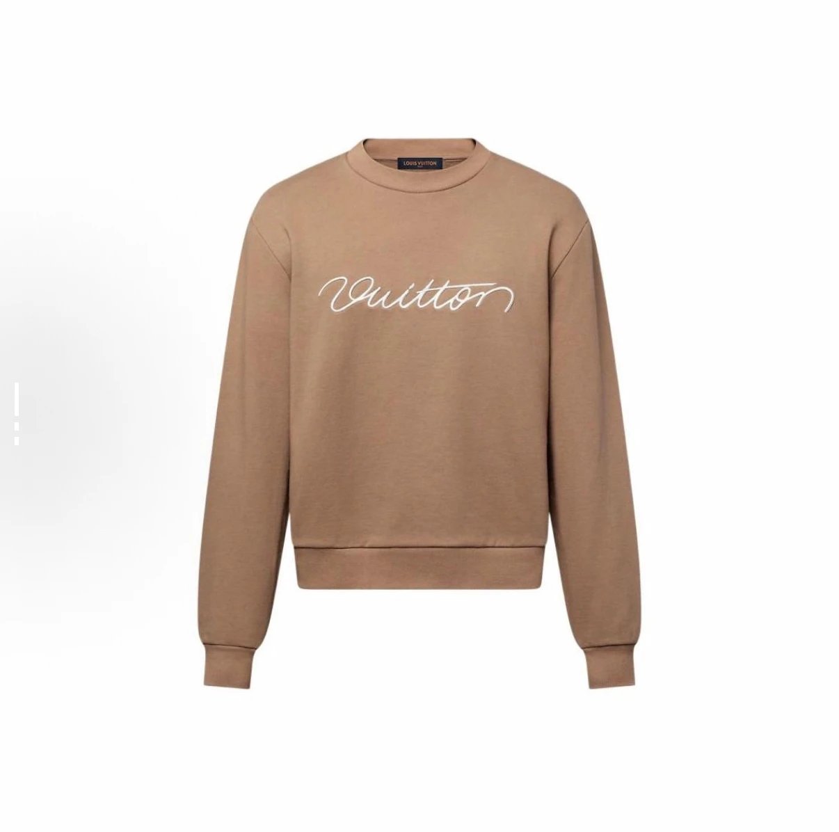 【 Hot Sale 】 Xiaozhi's 25SS independently embroidered logo brown round neck hoodie