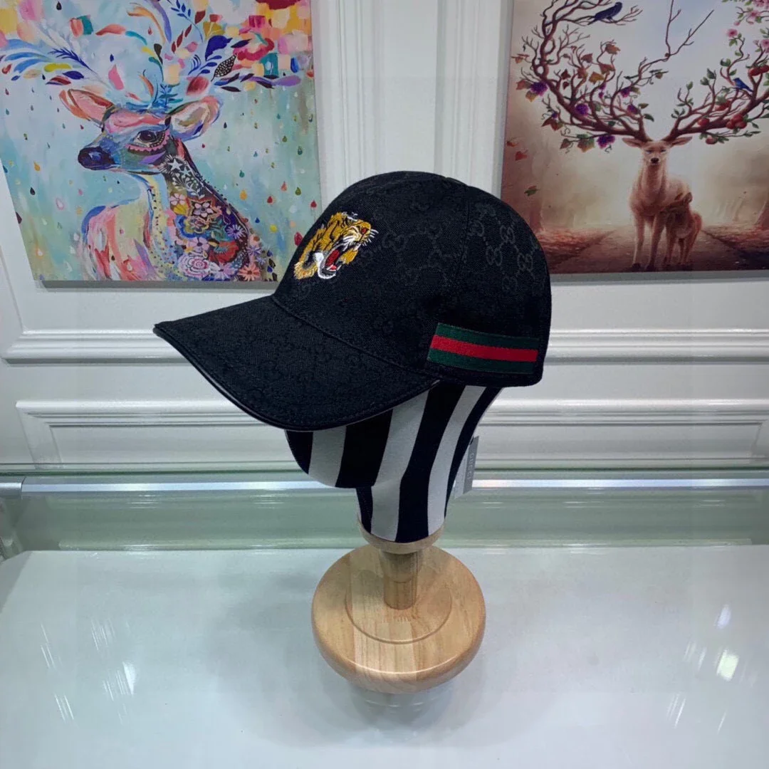 Gucci tiger head embroidery baseball cap