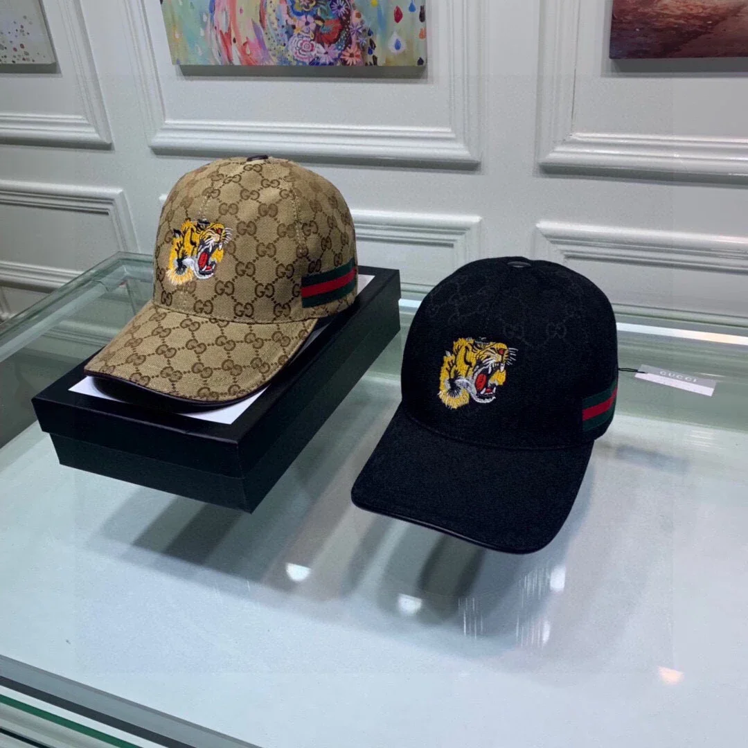Gucci tiger head embroidery baseball cap