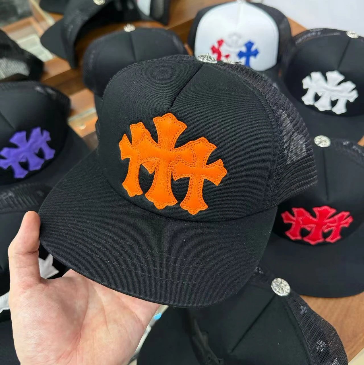 Thirty characters in orange