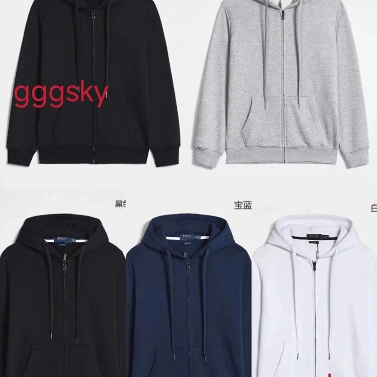 刺绣拉链开衫连帽卫衣 s3xl