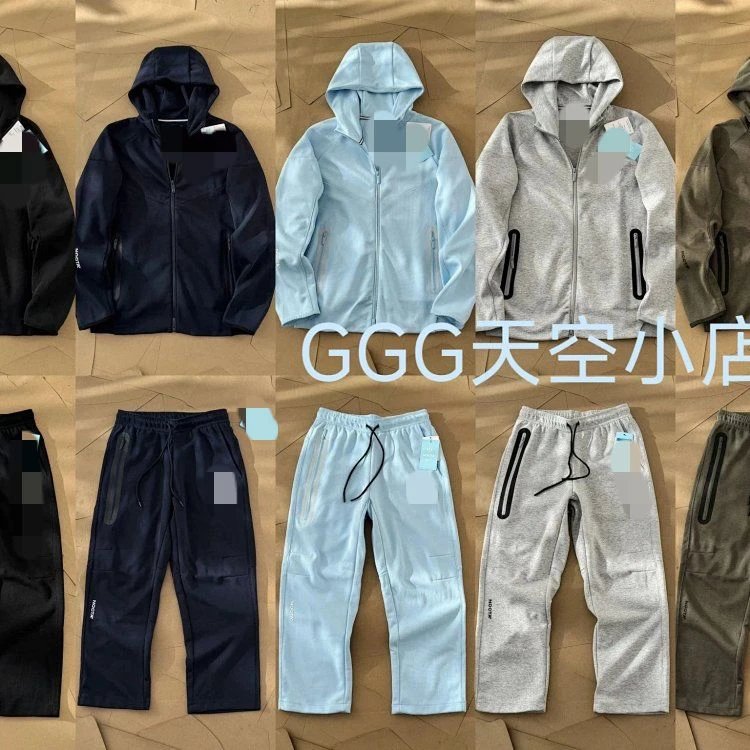 运动联名运动开衫套装 连帽卫衣卫裤套装