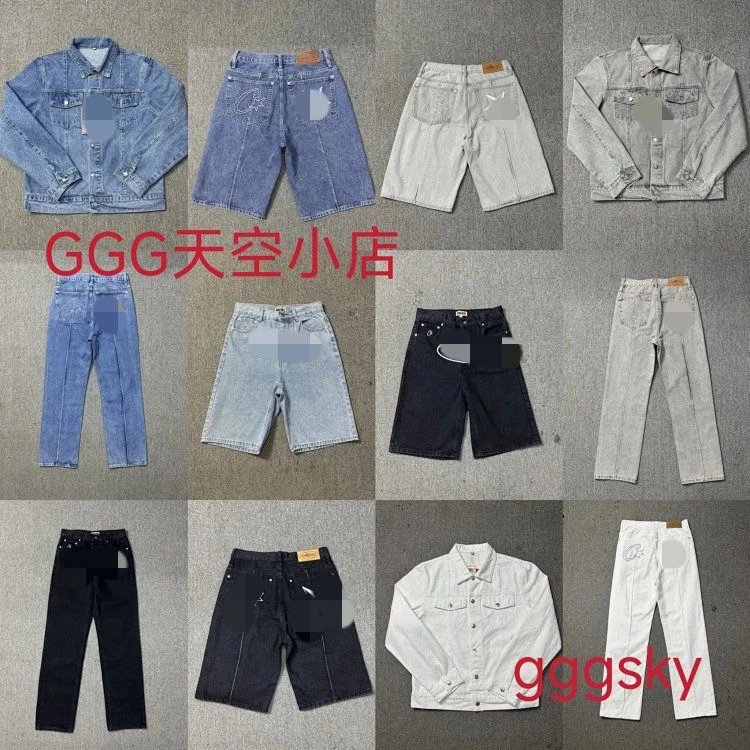 高街牛仔短裤男士夏季宽松潮流五分裤中裤