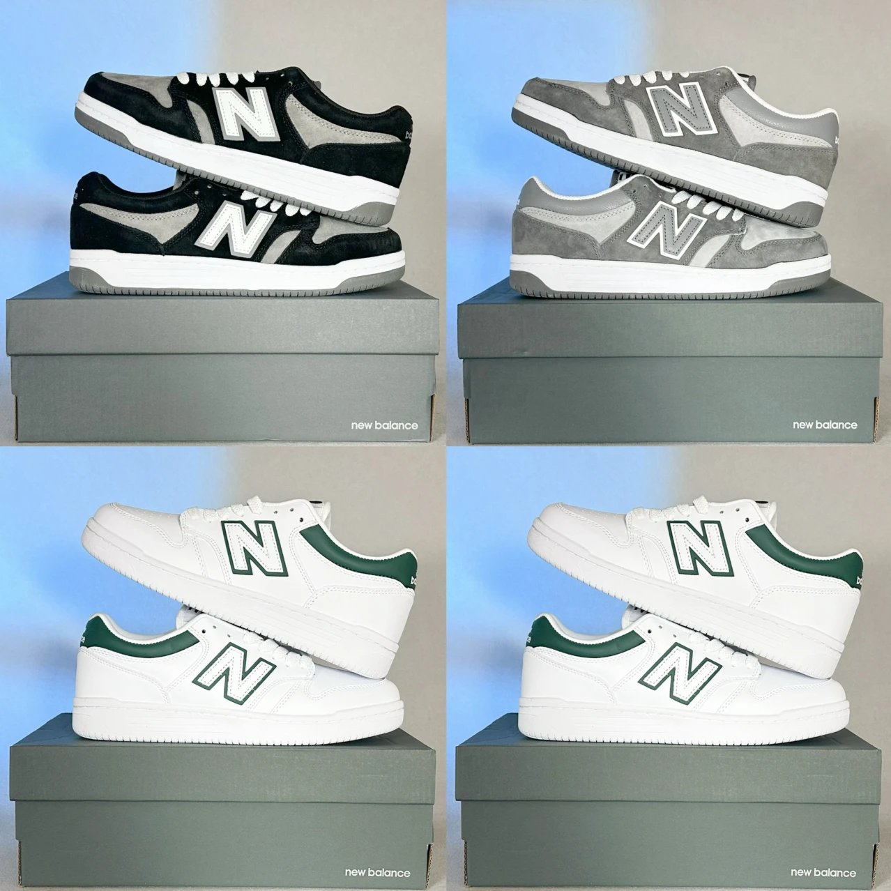 新款新百伦New Balance NB480系列 减震耐磨 低帮系带生活休闲板鞋