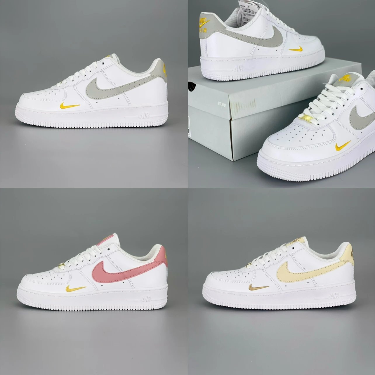 Nike Air Force 1 Low White Grey Mini Swoosh