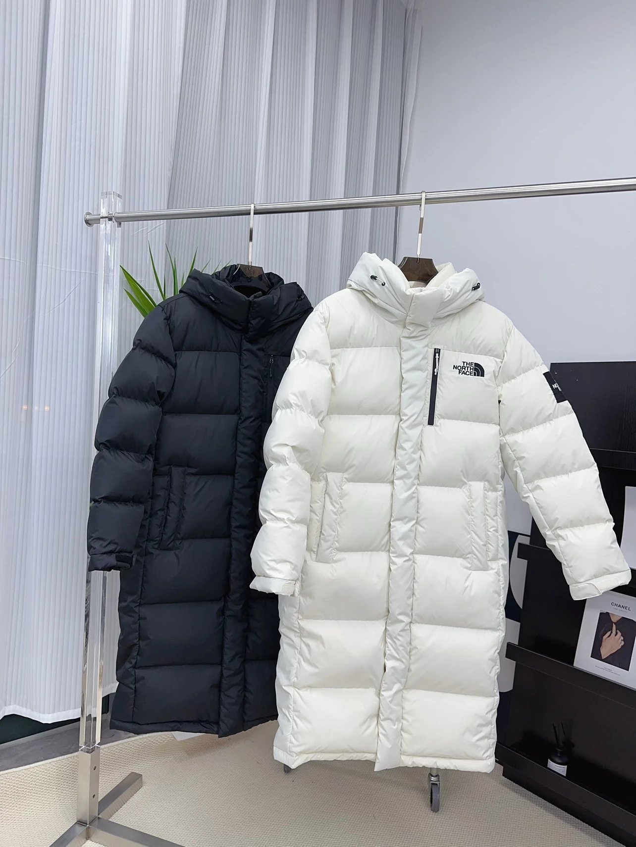 The North Face White Label Long Hooded Down Jacket