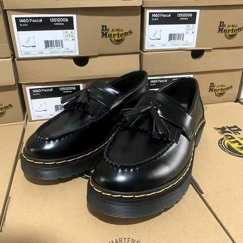 Dr. Martens, Dr. Martin GD, the same style of flowing Su Le Fu shoes, one foot lazy set, cowhide Dr. Martin single shoes, classic British style for men and women