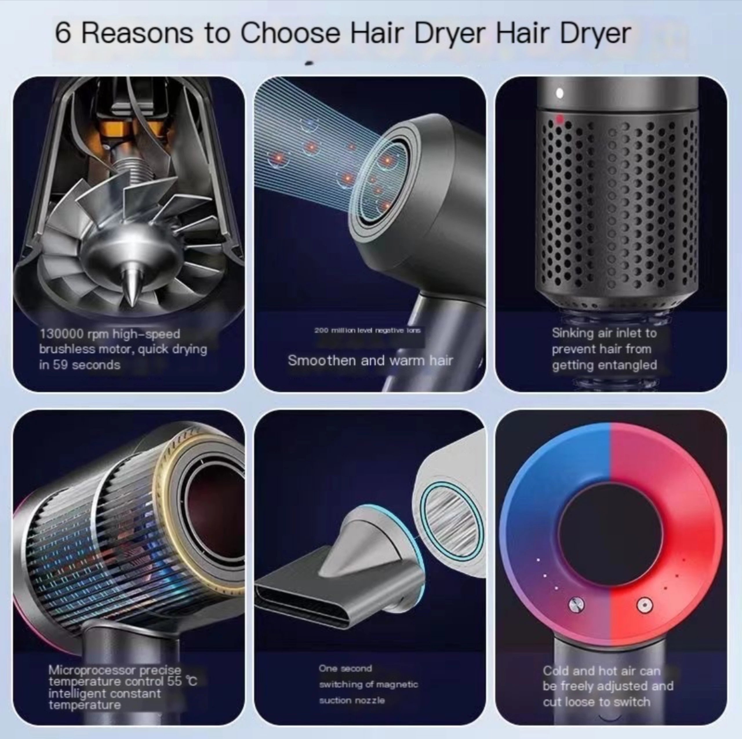 Dyson Hair Dryers & Stylers Supersonic Dryer with Attachments image 7