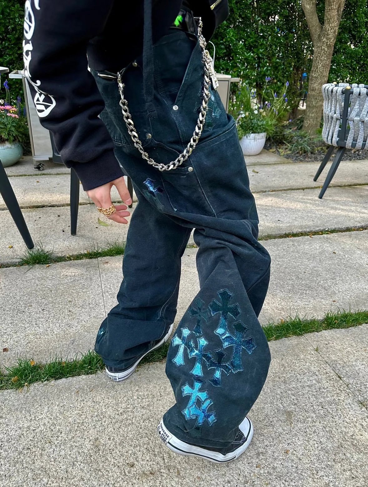 CH Cross Starry Sky Sticky Leather Jeans