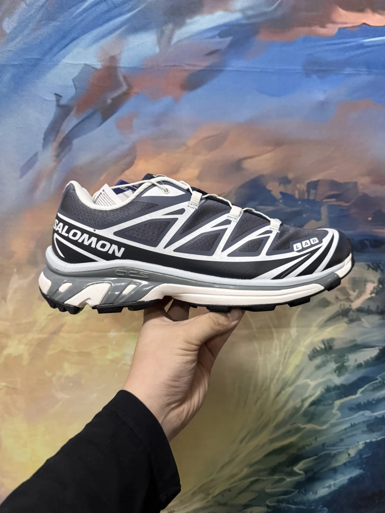 New Little Sa/XT-6/Midsole Steel Stamp/Comfortable Versatile Fabric Cushioned Wear-Resistant Wrapped Low-Top Casual Running Shoes Unisex Black Grey Blue