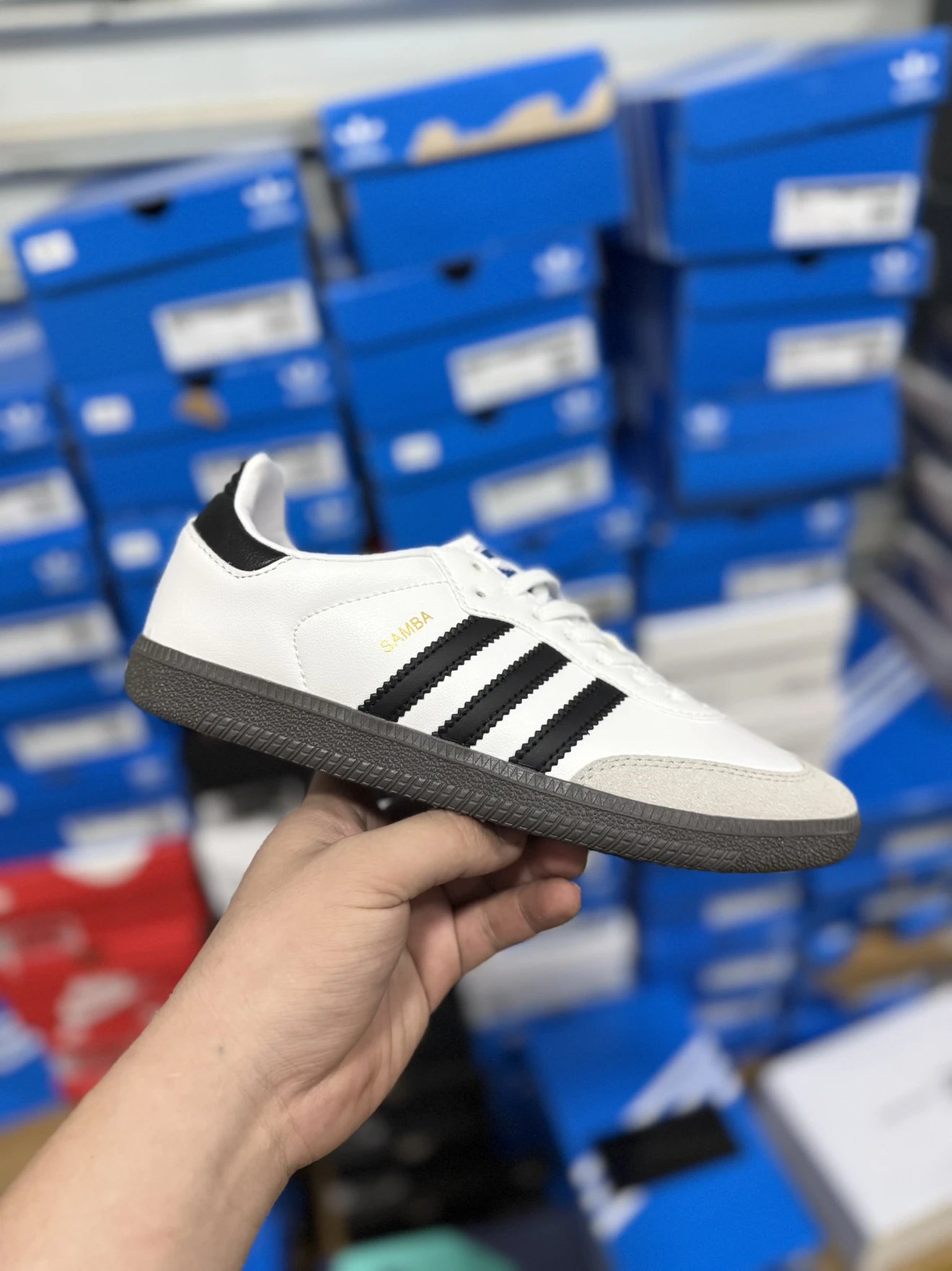 Long term spot goods [/New batch original development/Strongest cost-effective version] De Xun shoes classic AD De Xun shoes Gaile Clover OG Bermuda series classic retro De Xun style casual shoes sports shoes board shoes unisex low cut white gray

