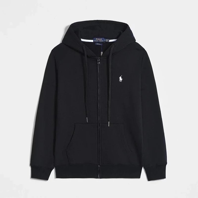 Hoodies black(white logo)zipper