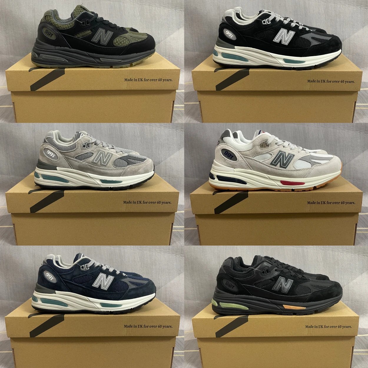 Item Thumbnail for 【清仓特价】性价比 头层皮 刷色感 NB991V2 元祖灰 百搭休闲运动慢跑鞋