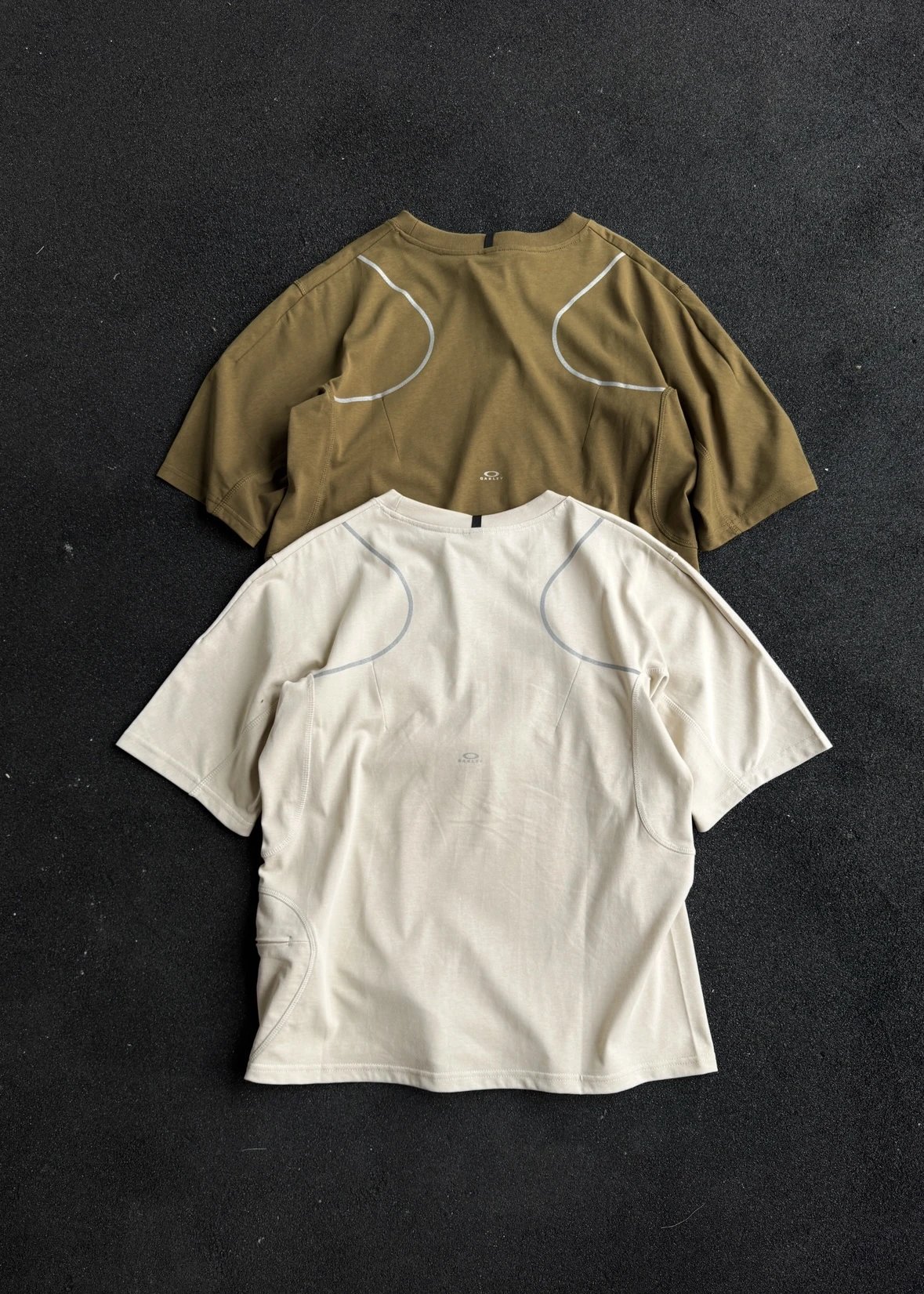 Retro Techwear! OAK Japan Exclusive 3M Reflective Stitch Print Men's & Women's Outdoor Sports Short Sleeve T-Shirt OK
