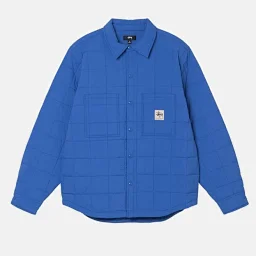thumbnail for Cotton clothes! Special Deal! Style pocket patch small logo autumn and winter new quilted plaid padded cotton long sleeve shirt jacket