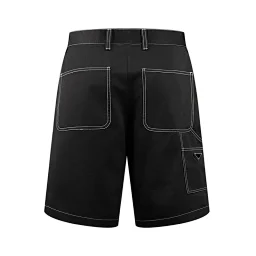 thumbnail for ** Version PRE 24FW European station tide brand new open line triangle logo workwear Oxford textile casual men and women shorts