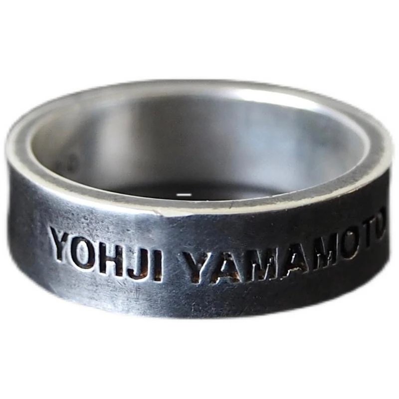 Yohji Dark Avant-Garde Yohji Yamamoto Style All-Letter Distressed Basic Ring US8