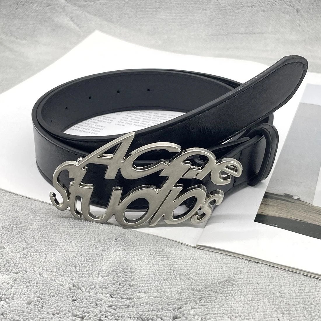 Independent ACNE Stud Opium Vibe Atmosphere Style Three Color Belt 105cm
