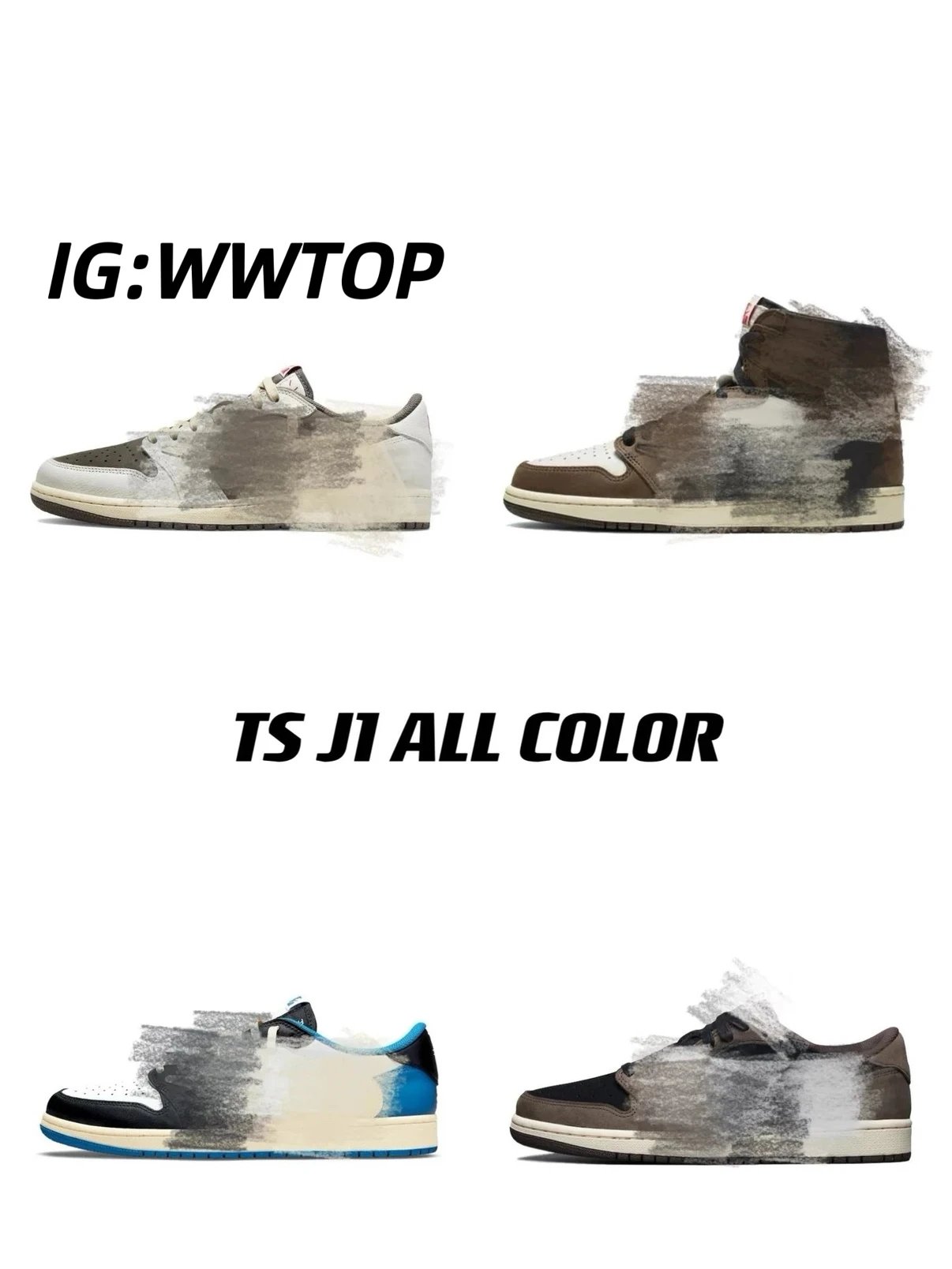 Jordan Sneakers Air Jordan 1 Low Travis Scott Reverse Mocha