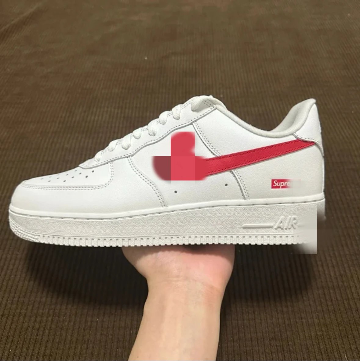 SUPREME White Red Swoosh