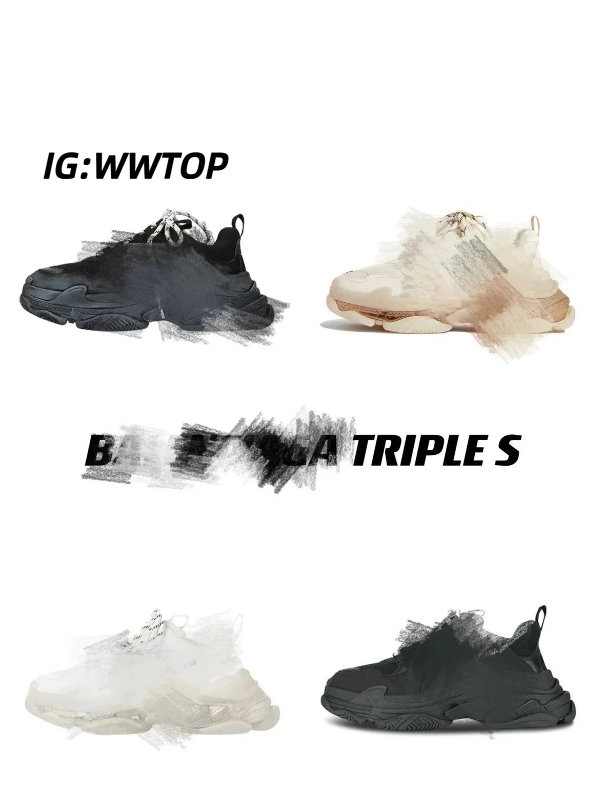 Balenciaga Triple S Sneakers (Follow me on IG to see new products in production)