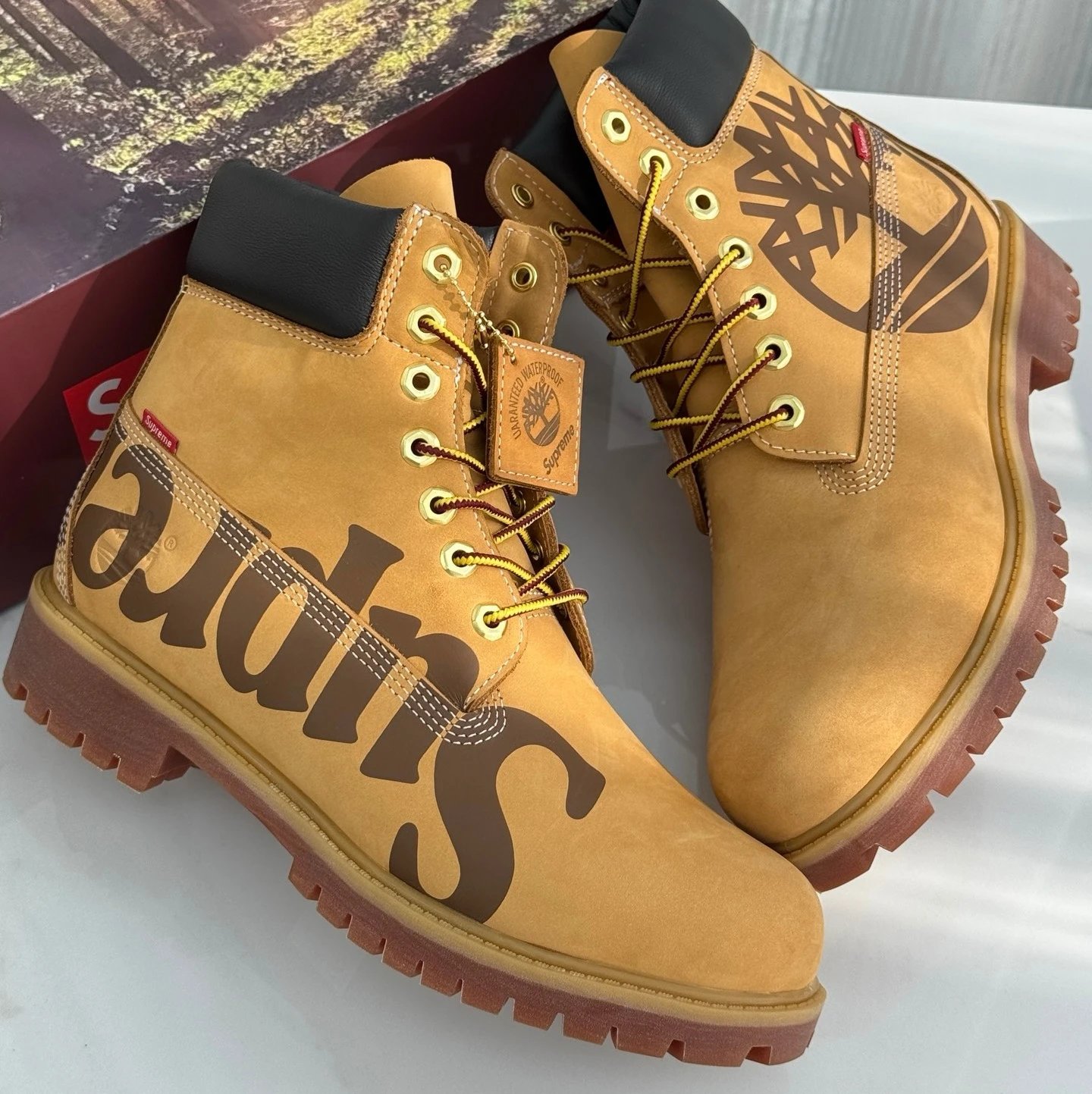 Timberland 6-Inch Premium Supreme Big Logo Wheat TB0A2MT2231