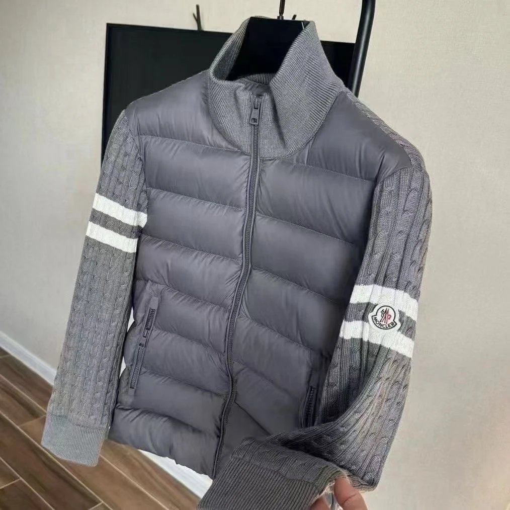 Moncler knit sleeve puffer jacket
