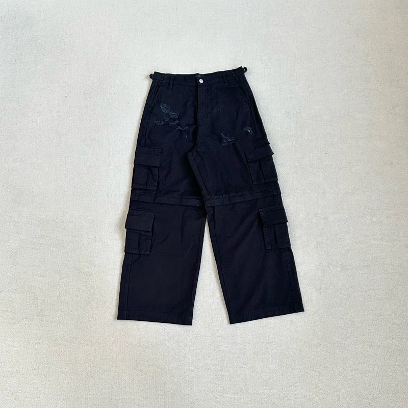 💥¥189(Bpm-Cargo Pants|Washed Black)