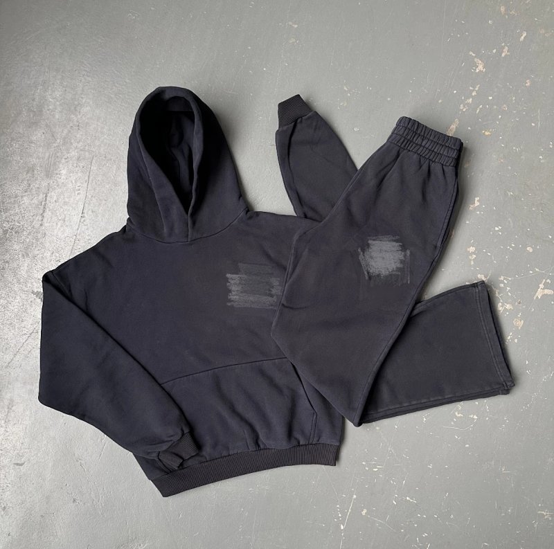 ➕209(Basic Washed Black Hoodie &Pants)