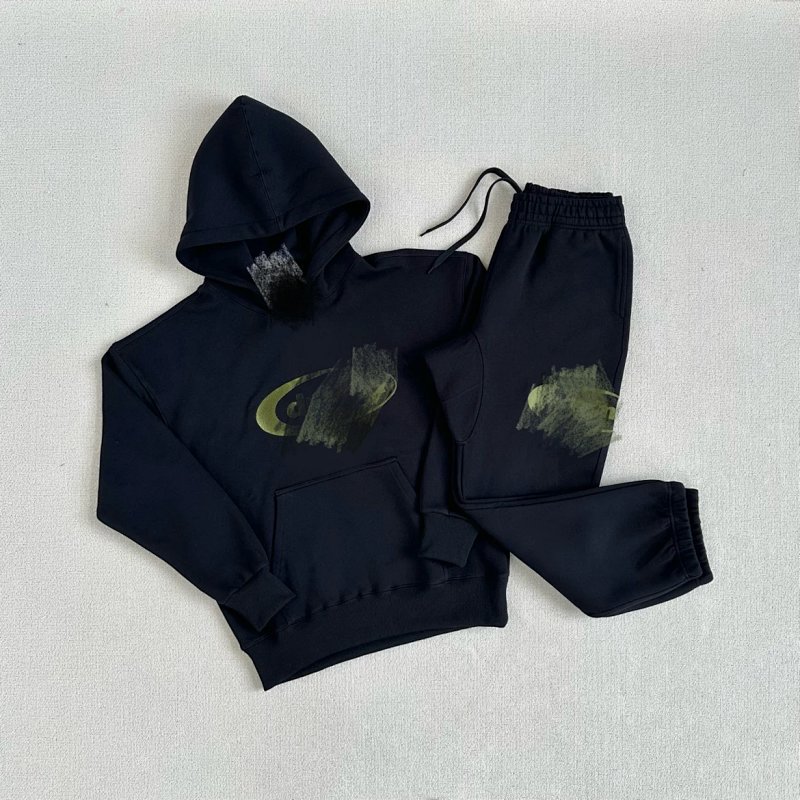 175+205（Drama Ca*l tracksuit Set Black/Green）