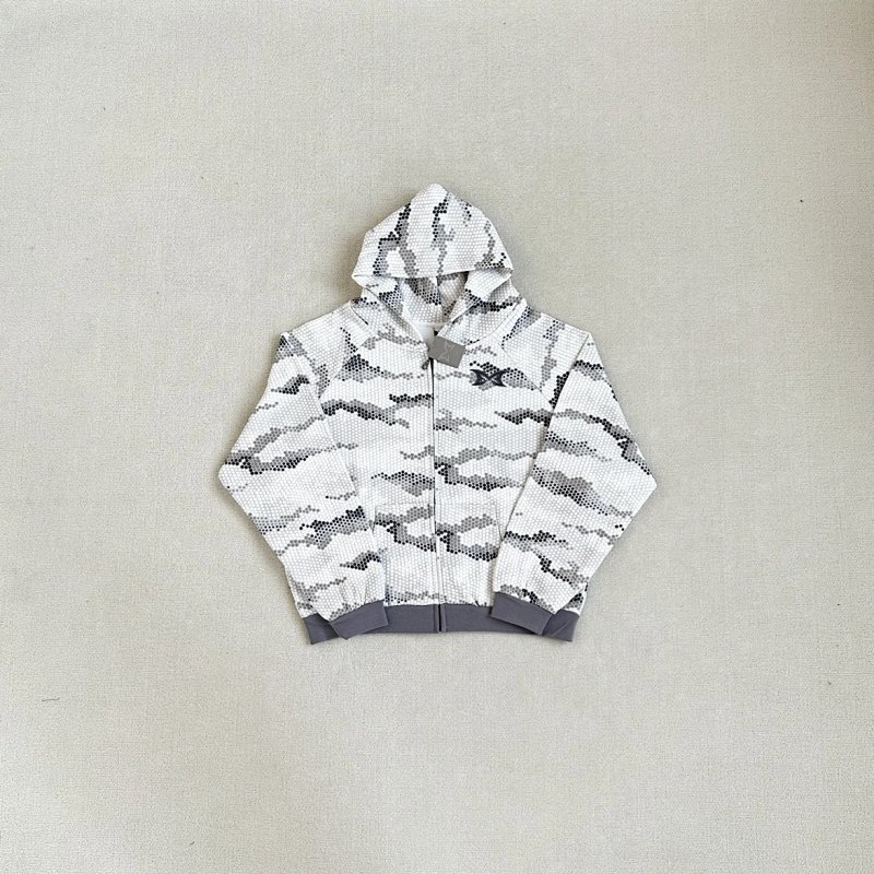 💥99（Mertr. Serpentine Zip hoodie ｜ White）