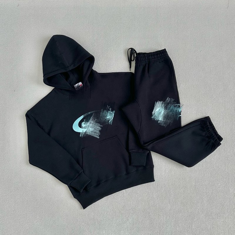 175+205(Drama Ca*l Tracksuit set Black/lake blue)