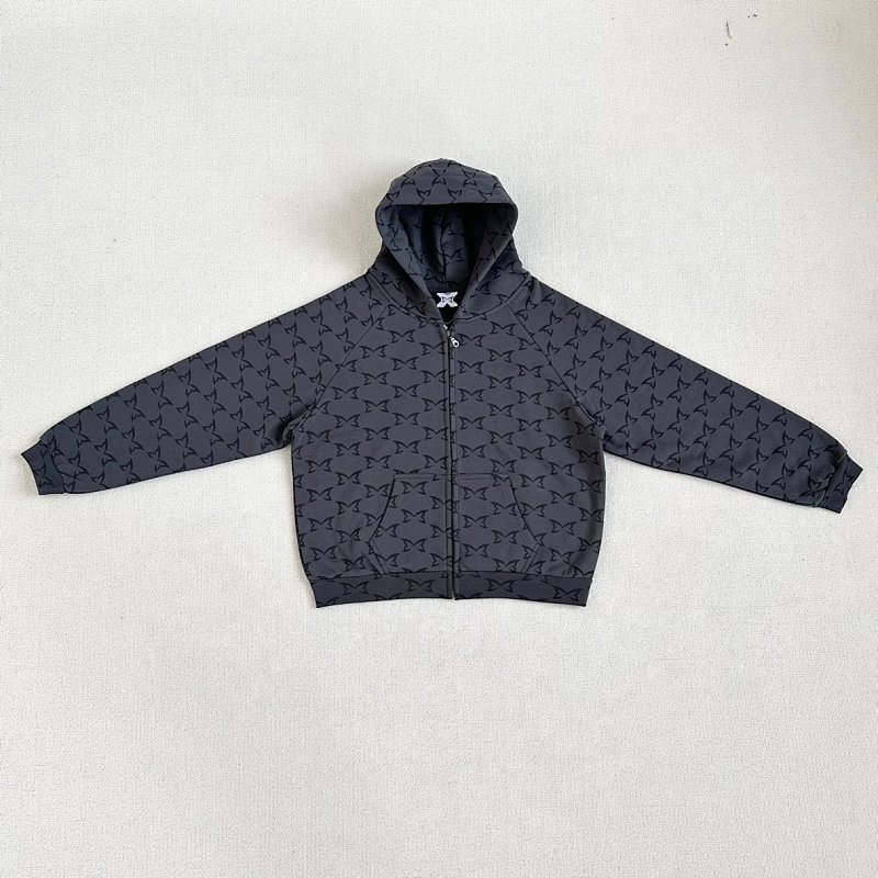 💥99(Mertra Monogram Zip hoodie/Dark Grey)