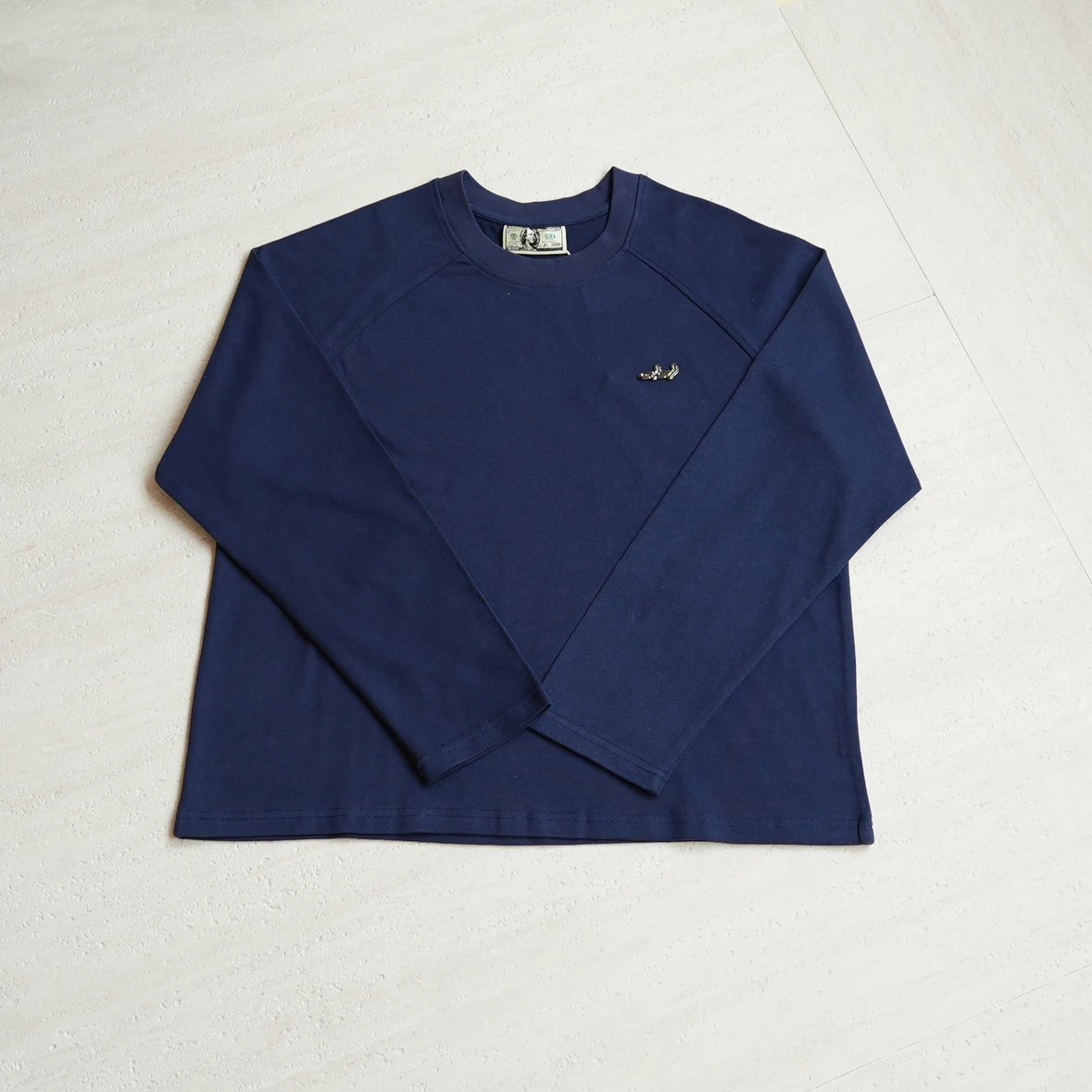 L-DE Deep Blue Basic Long Sleeve T