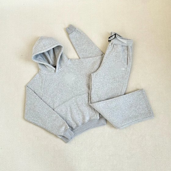 6P floral grey small label embroidery set