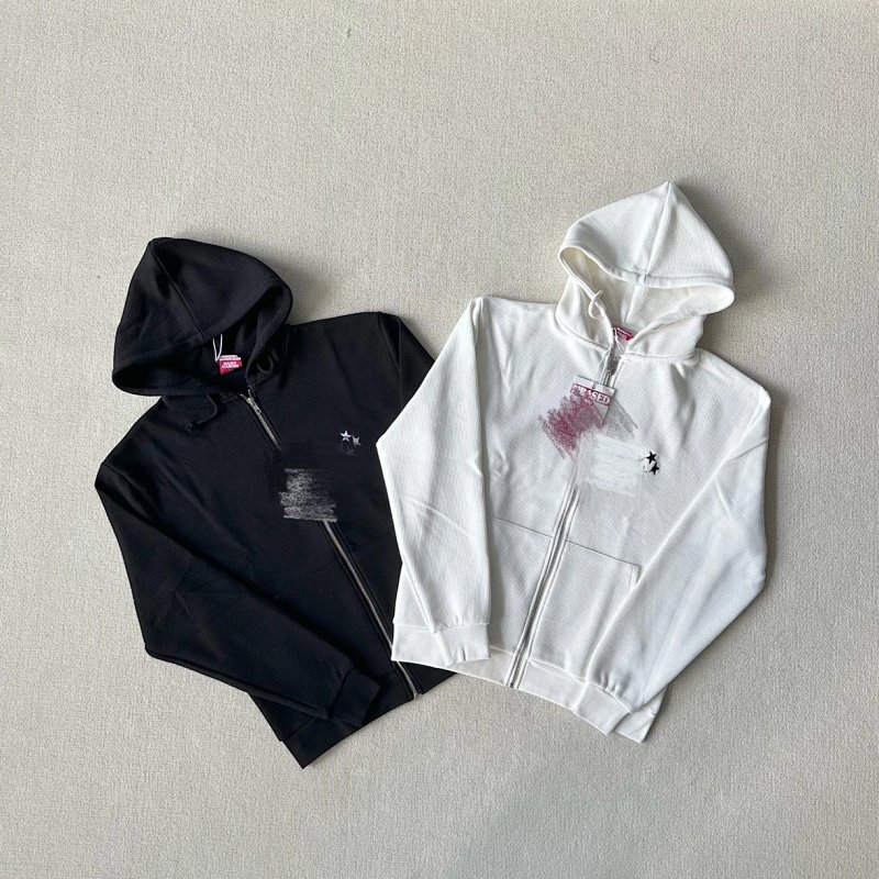 （ 99 embroidery logo zip waffle）