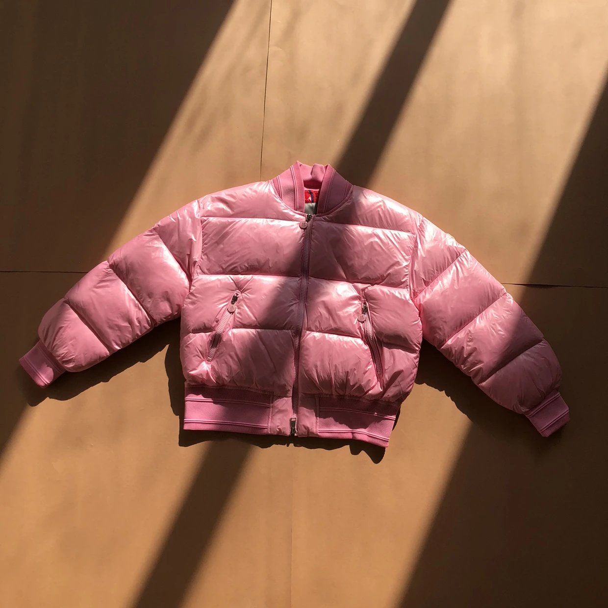 Limited Stock Clearance - Original Factory Grade Women's Slim Fit Waist-Defining Zip-Up Stand Collar Short Puffer Jacket