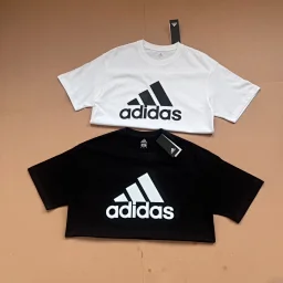 thumbnail for 特价清仓 两件再减5 高品质ad胸前大logo印花纯棉短袖T 男女同款情侣