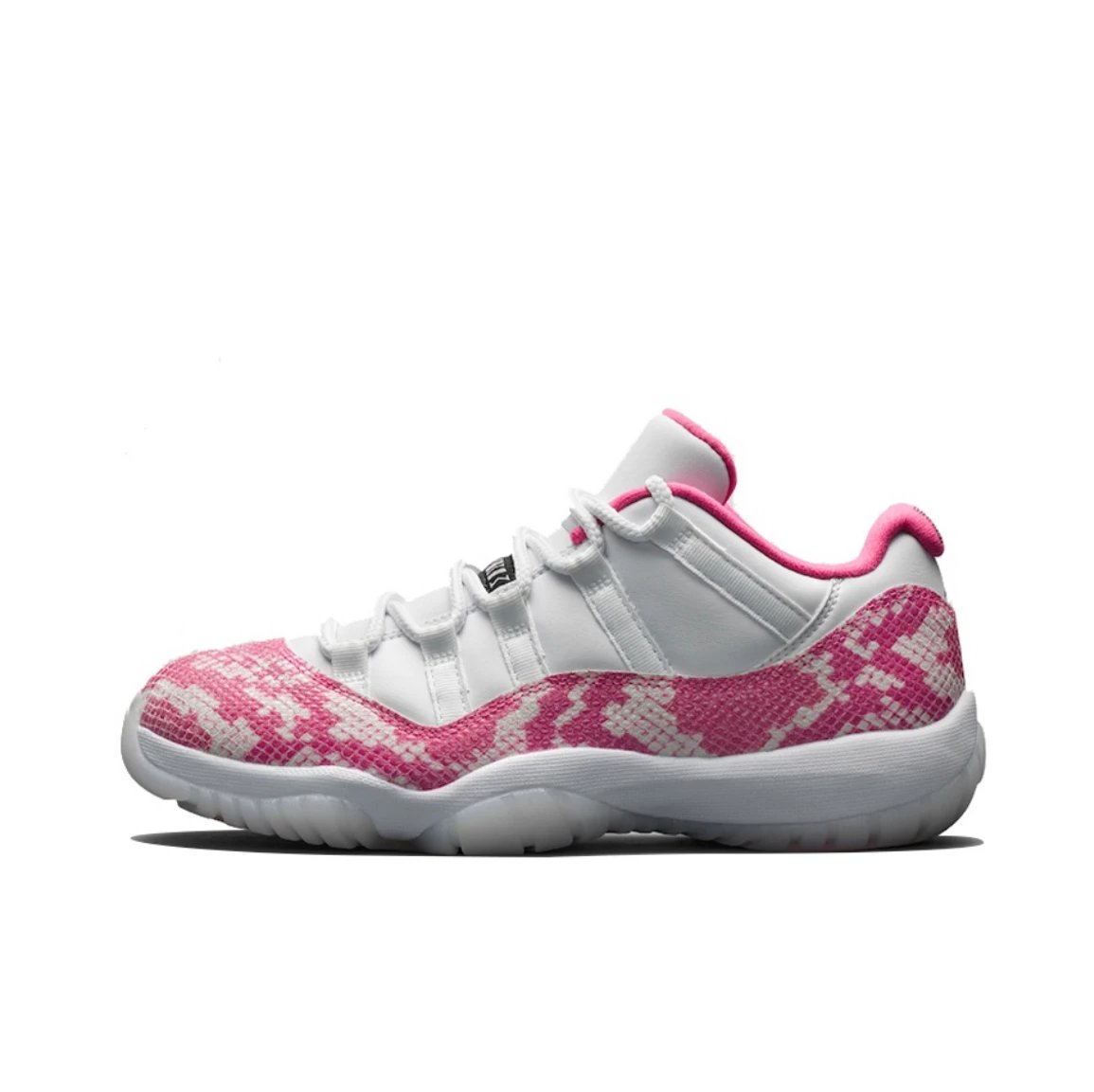 Unbranded Sneakers Low-Top Basketball with Patent Leather Overlays — pink serpentine AH 7860-106