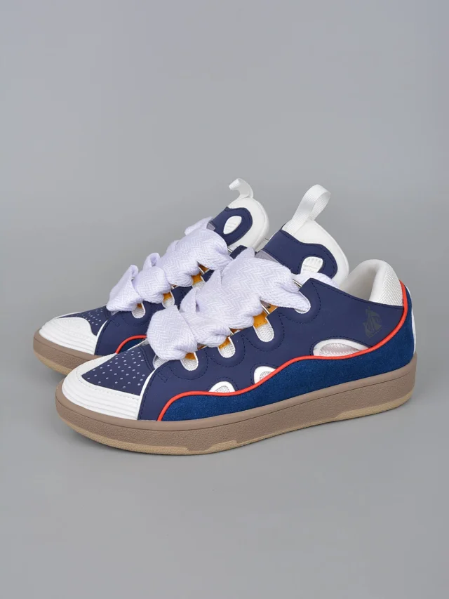 Lanvin Sneakers Low-top with wavy paneling and patterned laces product detail image 76