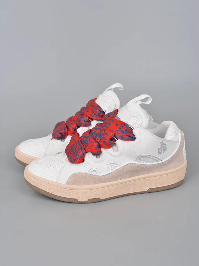 Lanvin Sneakers Low-top with wavy paneling and patterned laces product detail image 52