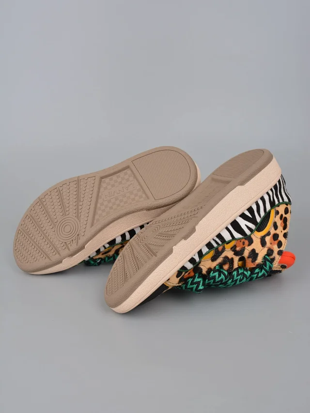 Lanvin Sneakers Low-top with wavy paneling and patterned laces product detail image 62
