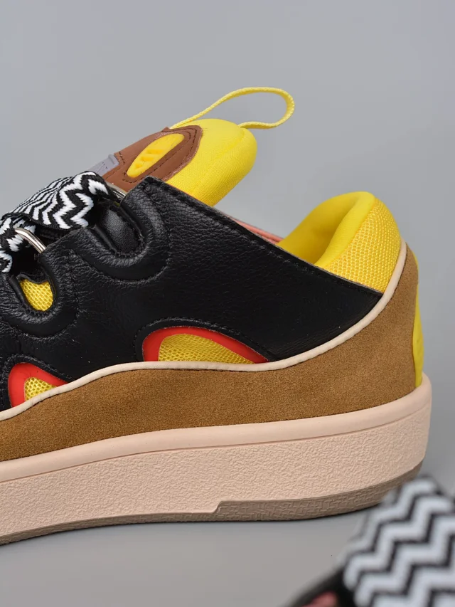 Lanvin Sneakers Low-top with wavy paneling and patterned laces product detail image 75