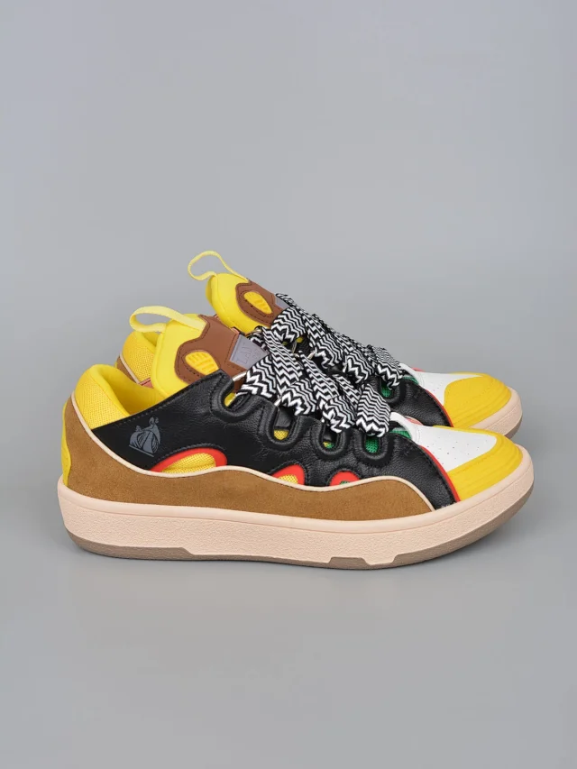 Lanvin Sneakers Low-top with wavy paneling and patterned laces product detail image 68
