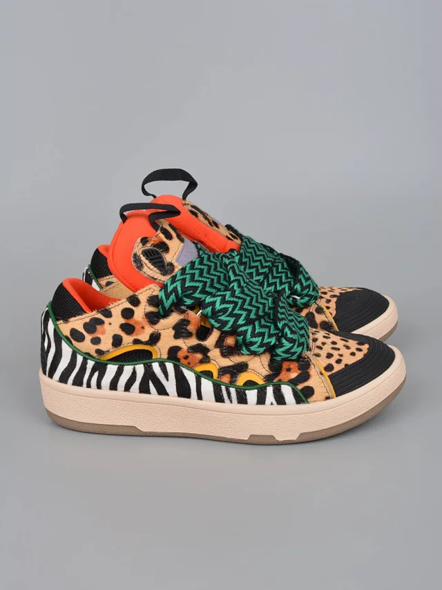 Lanvin Sneakers Low-top with wavy paneling and patterned laces product detail image 59
